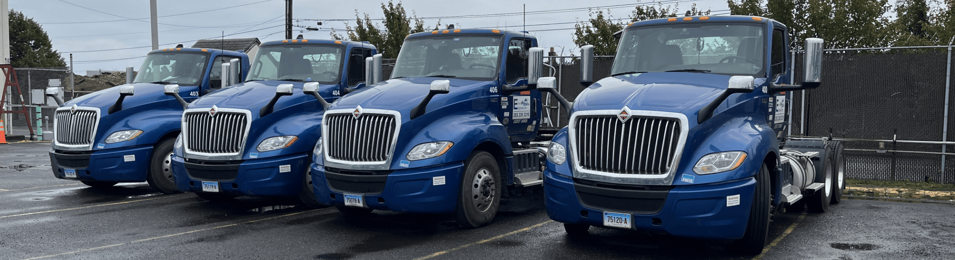 group of trucks